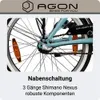 Agon Cruiser 20 Zoll Klapprad meerblau Produktbild-Vorschau 3