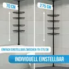 Strex Teleskop Duschregal Schwarz - Höhenverstellbar Produktbild-Vorschau 3