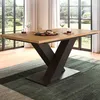 Esstisch ausziehbar Artisan Grau X-Fußgestell 150-190x76x90 Produktbild-Vorschau 7