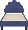 vidaXL Sommier de lit d'enfant avec tête de lit bleu police Voir les images du produit 5