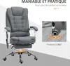 Vinsetto Fauteuil de bureau massant et chauffant, chaise de Voir les images du produit 4