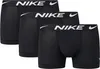 Three black Nike boxer briefs are arranged in a staggered formation against a white background. Produktbild-Vorschau