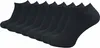 A group of black ankle socks arranged diagonally on a white background. Produktbild-Vorschau