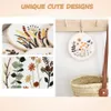 A collage of images showing embroidery kits with floral and plant designs. Produktbild-Vorschau
