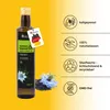 A bottle of black cumin oil with accompanying marketing icons and text. Produktbild-Vorschau
