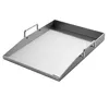 Edelstahl Grillplatte mit Grillspachtel Plancha Set für Produktbild-Vorschau 4