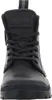 A close-up, front-facing view of a black Palladium Pampa Zip LTH ESS boot. Náhľad obrázku produktu