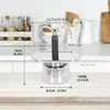 Edelstahl-Mokkakanne, 2-Tassen-Espressokocher für Herd, Produktbild-Vorschau 2