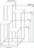 A diagram showing the dimensions of a tiered plant stand. Anteprima dell’immagine prodotto