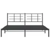 The Living Store Bettgestell mit Kopfteil Metall Schwarz Produktbild-Vorschau 6