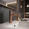 Rubinetto Del Lavabo Rea Foster Basso Rame Spazzolato Anteprima dell’immagine prodotto 7