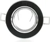 A close-up, studio shot of a round, black and silver light fixture with visible wires and spring clips for installation. Podgląd zdjęcia produktu
