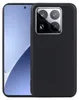 A black phone case is shown on a light gray background, with the phone screen visible on the left. Produktbild-Vorschau