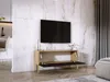 TV-SCHRANK in Wotan-Eiche / Mattschwarz mit Beinen in Gold, Produktbild-Vorschau 3