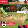 KOTARBAU® Sandkasten mit Sitzbank 140x140cm Sandkiste aus Produktbild-Vorschau 2