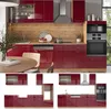 Küchenzeile Vicco Fame-Line Bordeaux Hochglanz/Goldkraft Produktbild-Vorschau 3