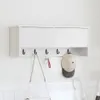 Vešiak na stenu Nástenný Biela 80 x 20 x 30 cm Kompozitné Náhľad obrázku produktu 3