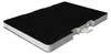 A black rectangular filter with white edges and a white plastic clip on the side, shown from a slightly elevated side angle against a white background. Produktbild-Vorschau