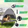 COSTWAY, cuccia rialzata per cani con tenda, resistente Anteprima dell’immagine prodotto 4