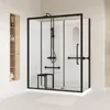 Cabine de douche noire sécurisée et accessible à tous Voir les images du produit 5