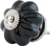 Clayre & Eef Türknauf Ø 4 cm Schwarz Silberfarbig Keramik Produktbild-Vorschau 2