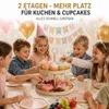 Etagere 2 Stufen Beige Ø30 cm Metall Kuchenetagere Cupcake Produktbild-Vorschau 8
