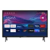 A smart TV displaying its home screen with various app icons. Produktbild-Vorschau
