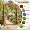 KOMFOTTEU, Arco di rose in legno con 2 fioriere, arco da Anteprima dell’immagine prodotto 5