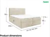 MEBLINI Boxspringbett mit Bettkasten - 200x220 - H4/Beige Produktbild-Vorschau 7