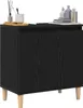Möbel Waschbeckenunterschrank Schwarz Eiche 58x33x60 cm Produktbild-Vorschau 3