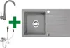 [Granitspüle 76x44 Grau+ Armatur Grau] Hochwertig Produktbild-Vorschau 2