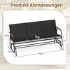 Dreisitzer-Gartenschaukelbank mit Teakholz-Armlehnen, Produktbild-Vorschau 2