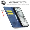 Kožené pouzdro pro iPhone 15, s funkcí stojánku a držákem Náhled obrázku produktu 4
