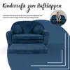 Kindersofa groß Cord in Dunkelblau mit Verlängerung, bequem Produktbild-Vorschau 2