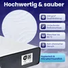 A close-up of a mattress with marketing text and icons highlighting its features. Náhled obrázku produktu