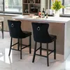 2er-Set Barhocker mit Samtpolsterung, Knopfheftung, Produktbild-Vorschau 5