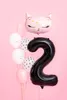 Folienballon Nummer „2“, 86cm, schwarz Produktbild-Vorschau 4