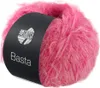 A ball of pink yarn with a black label. Produktbild-Vorschau