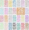zestaw szablonów z 26 czcionkami, literami i cyframi, style Podgląd zdjęcia produktu 2