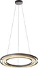 A modern pendant light with two interlocking rings, suspended from the ceiling. Produktbild-Vorschau