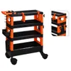 FX-Tools Werkzeugwagen mit 4 Fächern Schwarz und Orange Produktbild-Vorschau 1