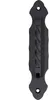 A black door handle with a twisted design is shown against a white background. Produktbild-Vorschau