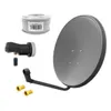 ARLI 60cm HD Sat Anlage grau + Single LNB + 10m Produktbild-Vorschau 1