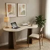 Skye Decor, Schreibtisch (3 Teile) - Travertin & Walnuss, Produktbild-Vorschau 3