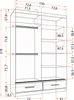 Schwebetürenschrank Kleiderschrank 150 cm Grau/Grau matt Produktbild-Vorschau 7