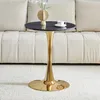 STILVORA bijzettafel, rond, 60 cm diameter, met een zwarte Productafbeelding-voorbeeld 2