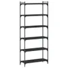 vidaXL Regał na książki 6 półek czarny 80x30x188 cm Podgląd zdjęcia produktu 1