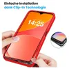 Hands are shown installing a red phone case onto a smartphone. Produktbild-Vorschau