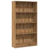 vidaXL Artisan dubová knihovna 80x24x143 cm materiál na Náhled obrázku produktu 1