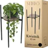 Kovový stojan na květiny, dřevěné podkroví, vysoký 62 cm, Náhled obrázku produktu 1